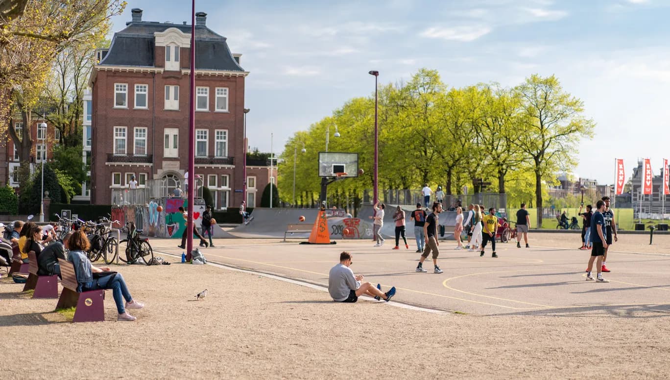 People at playground Museumplein