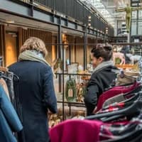 People shopping at the 24H West Vintage shop