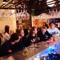People having drinks at Café Maxwell