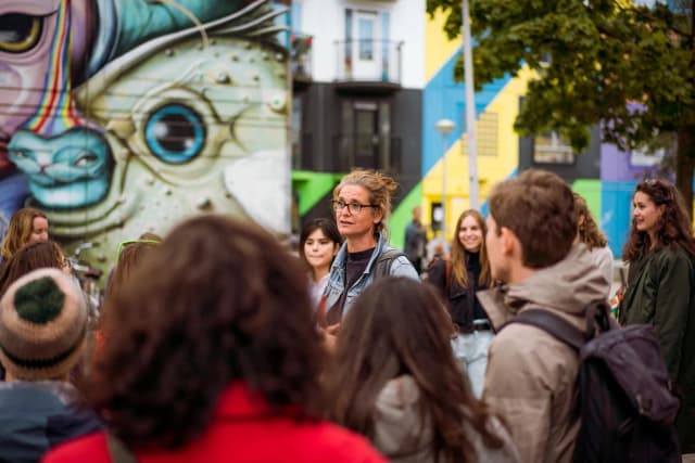 Street art tour at Heesterveld Creative Community during 24H Zuidoost 2022.