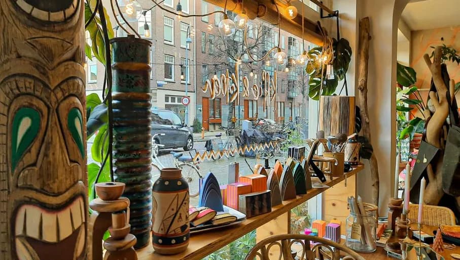 Interior of Koffie & Katoen concept store on Henrick de Keijserplein in De Pijp