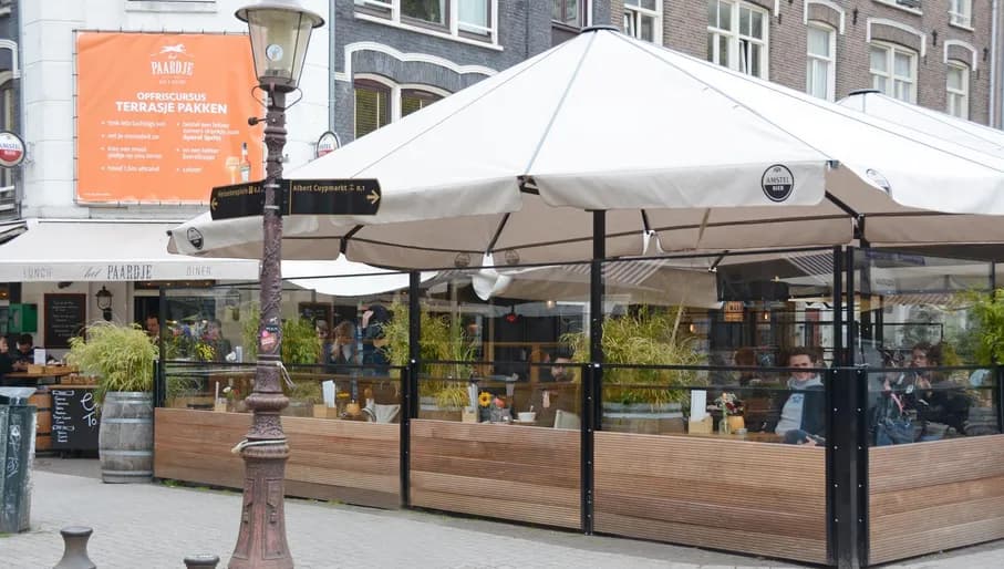Café Het Paardje terrace in Amsterdam De Pijp