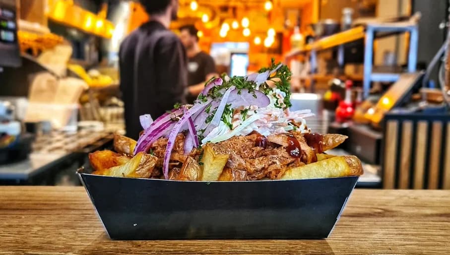 Freddy Fryday restaurant signature loaded fries