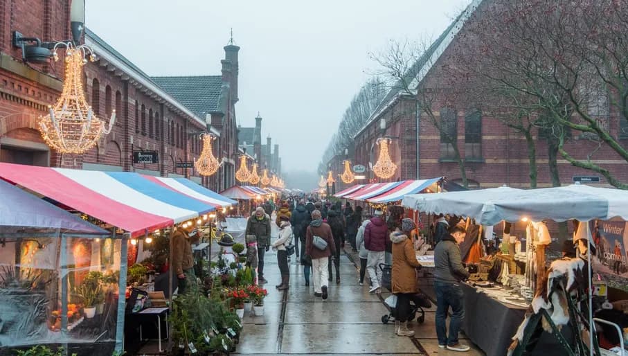 People shopping at the market