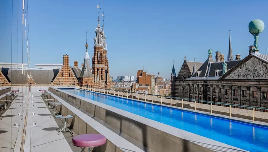 W Hotel rooftop terrace with swimming pool