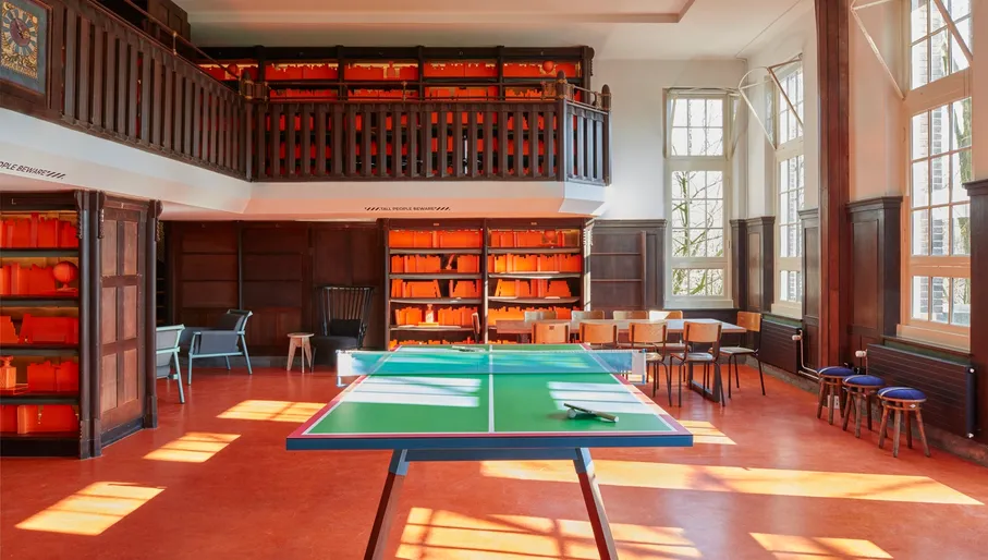 Interior of Generator Amsterdam hostel near Oosterpak in Oost