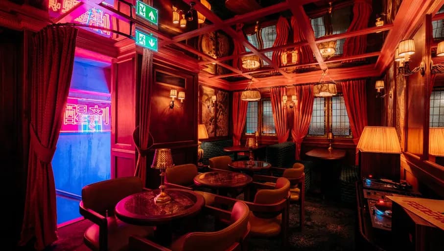 The interior of Paindemie sandwich restaurant and speakeasy bar on Kinkerstraat.