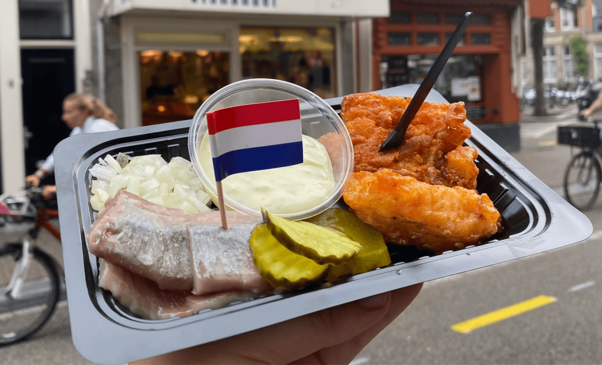 Self Guided Food Tour de Jordaan Herring and kibbeling